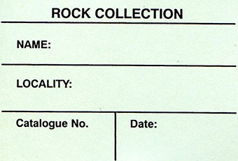 Rock Collection cards (green) 70x45mm